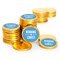 80ct Vacation Bible School Candy Religious Party Favors Chocolate Coins Church Items (80 Count) - Gold Foil - By Just Candy